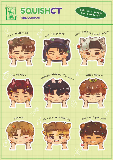 [Jul 2022] NCT SquishCT Sticker Sheet Design
